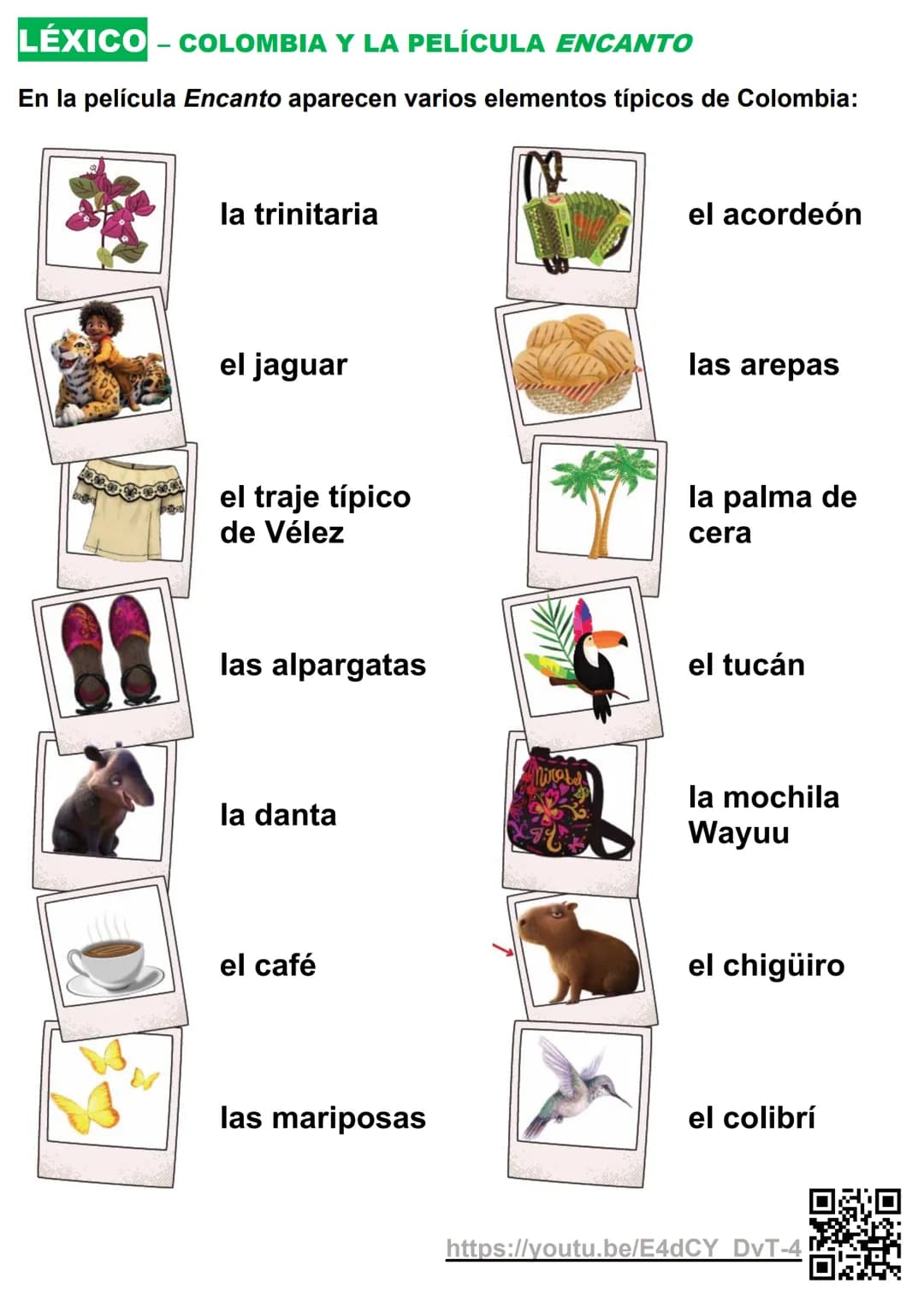 LÉXICO - LOS COLORES
GRAMÁTICA - LA CONCORDANCIA DE LOS ADJETIVOS DE COLOR
VARÍAN EN GÉNERO (masculino / femenino) Y NÚMERO (singular plural
