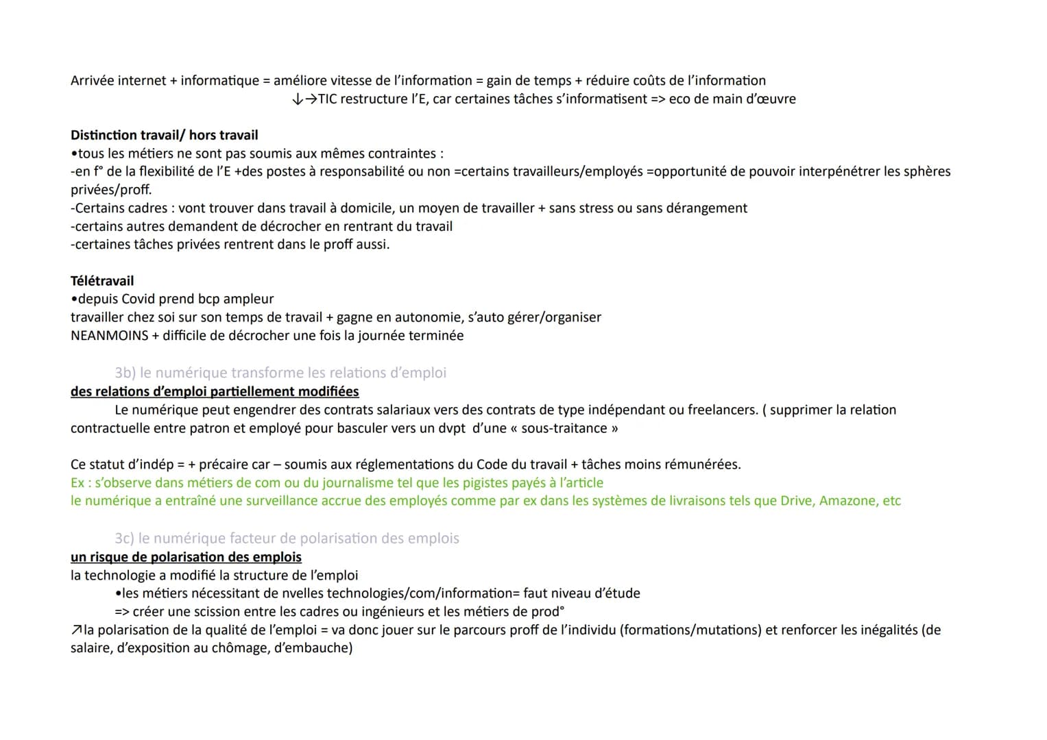 I- comment définir et mesurer les caractéristiques du travail et de l'emploi ?
1a) les notions
l'emploi et le travail
pop active/inactive
• 
