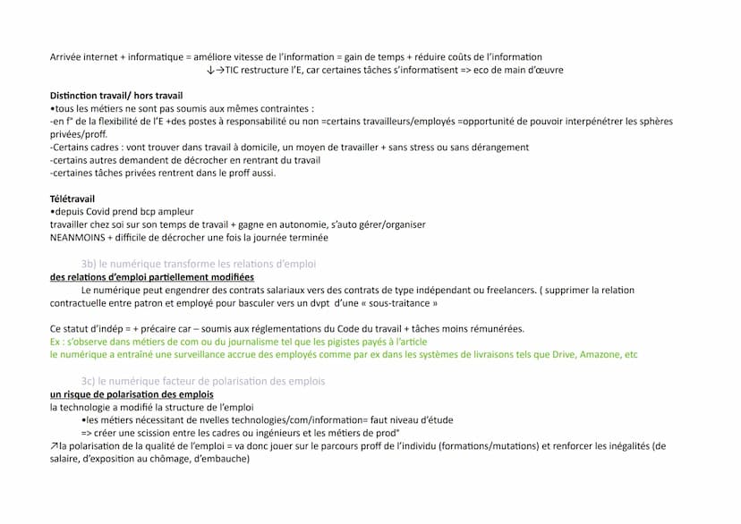 I- comment définir et mesurer les caractéristiques du travail et de l'emploi ?
1a) les notions
l'emploi et le travail
pop active/inactive
• 