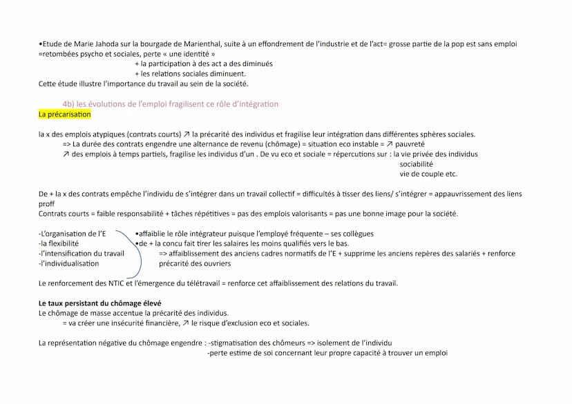 I- comment définir et mesurer les caractéristiques du travail et de l'emploi ?
1a) les notions
l'emploi et le travail
pop active/inactive
• 