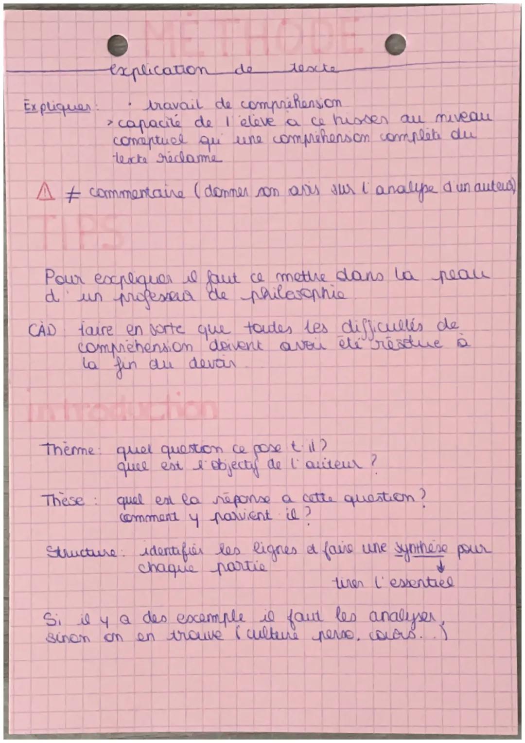 # METHODE

Expliquer

explicaction de tescte

Expliques: - travail de compréhension
> capacité de I eleve a ce hisser au niveau
conceptuel q