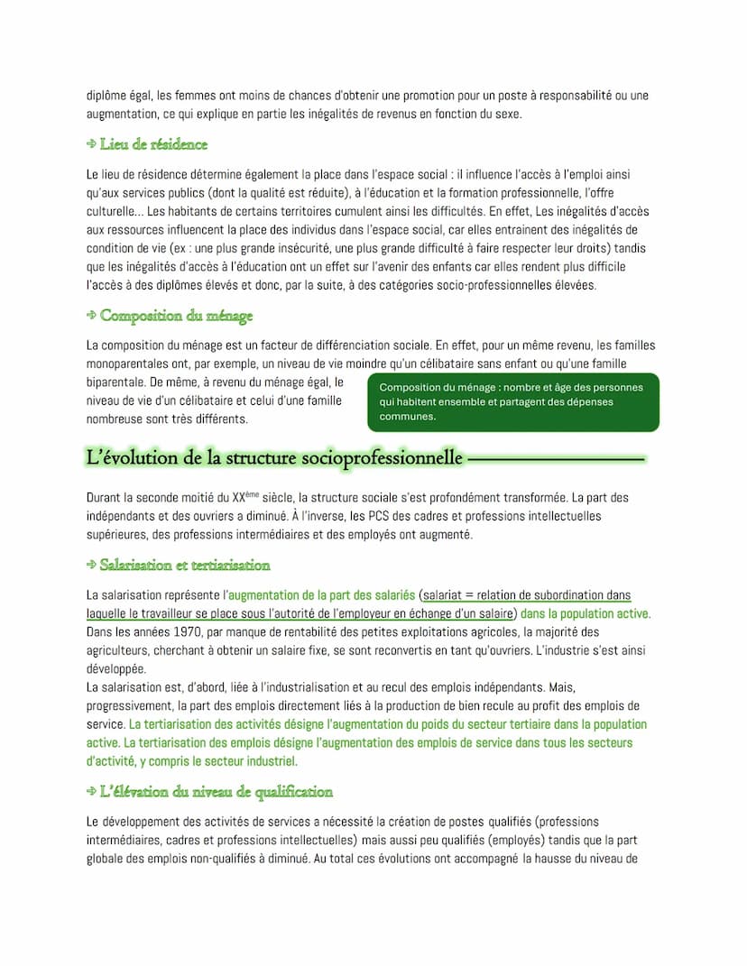 # Chapitre 1:
Comment la société française est-elle structurée ?
La société française est traversée par de multiples inégalités, qui dessine