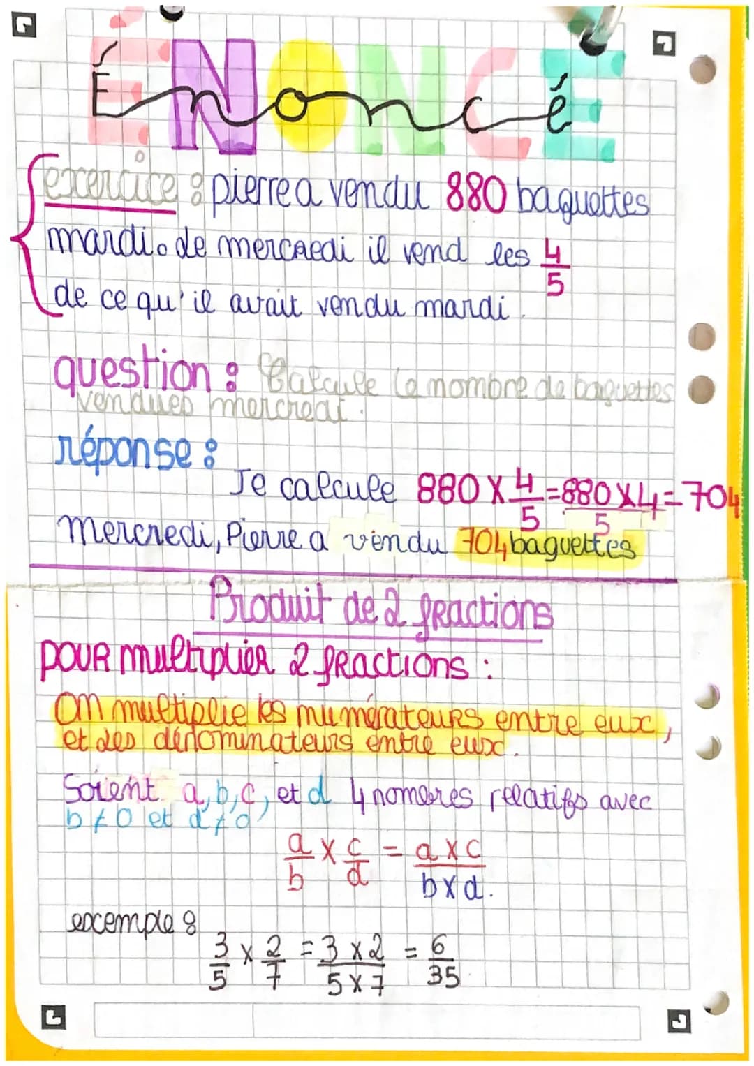 C
FRACTIONS
Somme et difference o
Pour
additionner (ou soustraire) 2 fraction
de même dénominatur on ajoute (ou soustru
les mumérateurs et o