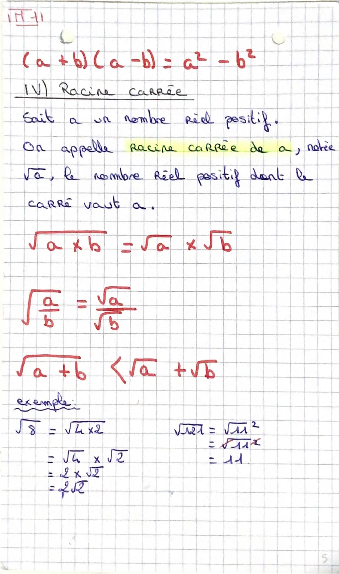 Maths.

IFHI

Puissance et

racine carré

nde

1) fraction

$\frac{a}{b} \times \frac{c}{d} = \frac{a \times c}{b \times d}$

①$\frac{-2}{7}
