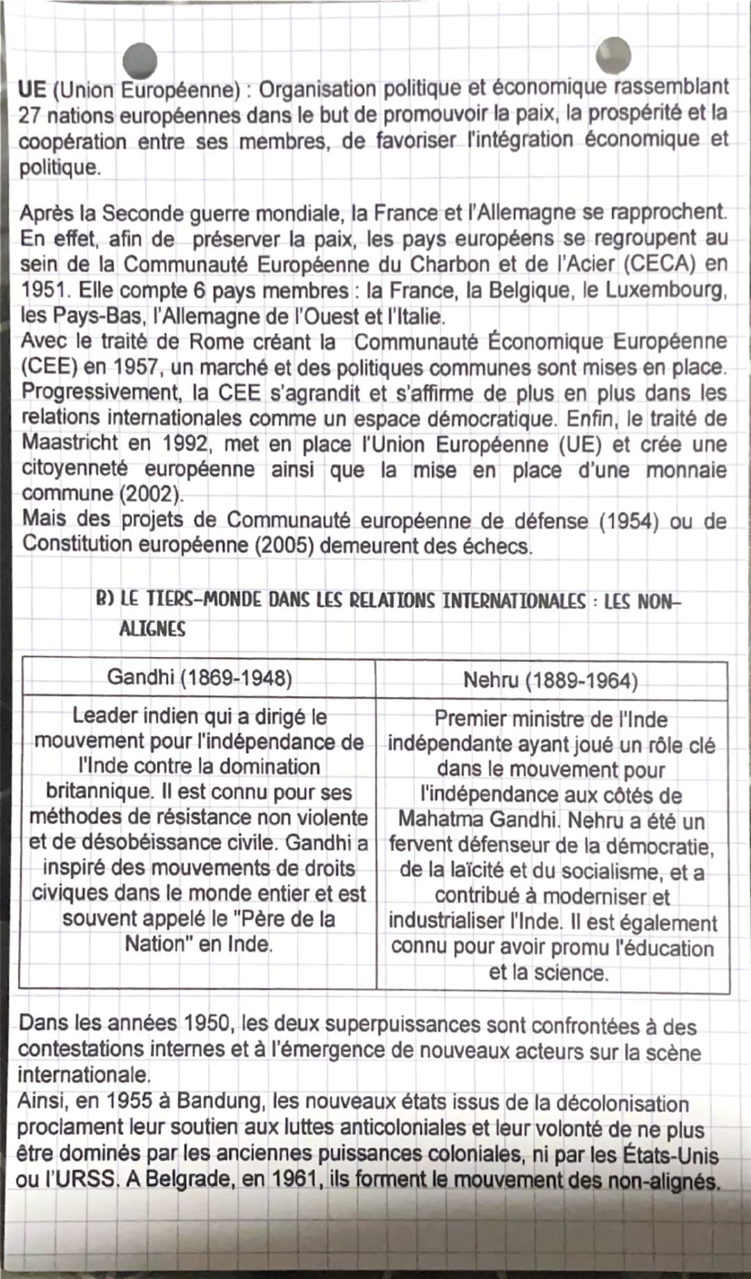 Histoire
Le jeu des puissances dans les relations
internationales depuis 1945
SEANGE 1: LA GUERRE FROIDE, UN MONDE BIPOLAIRE (1947-1975)
OBJ