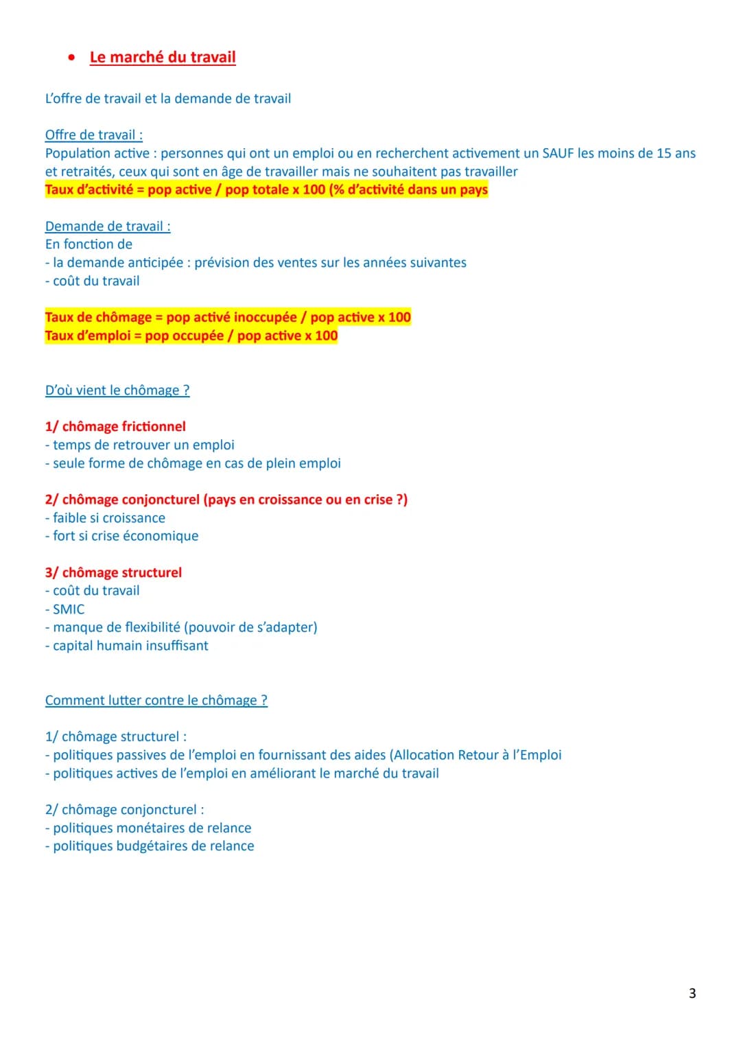 RÉVISION ÉCONOMIE - PRG TERMINALE
L'intervention de l'État
État libéral (E-U) :
- fonctions régaliennes (justice, police, défense / pas E pr