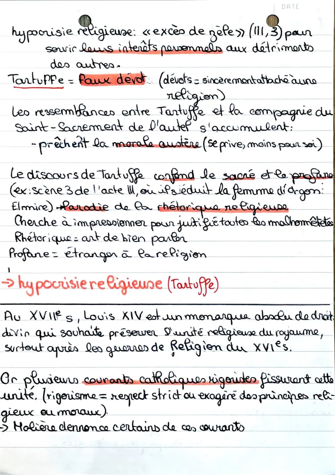 
<p><em>Tartuffe</em> est une célèbre œuvre de Molière, composée de 5 actes. La pièce met en scène l'hypocrisie religieuse de Tartuffe, un f