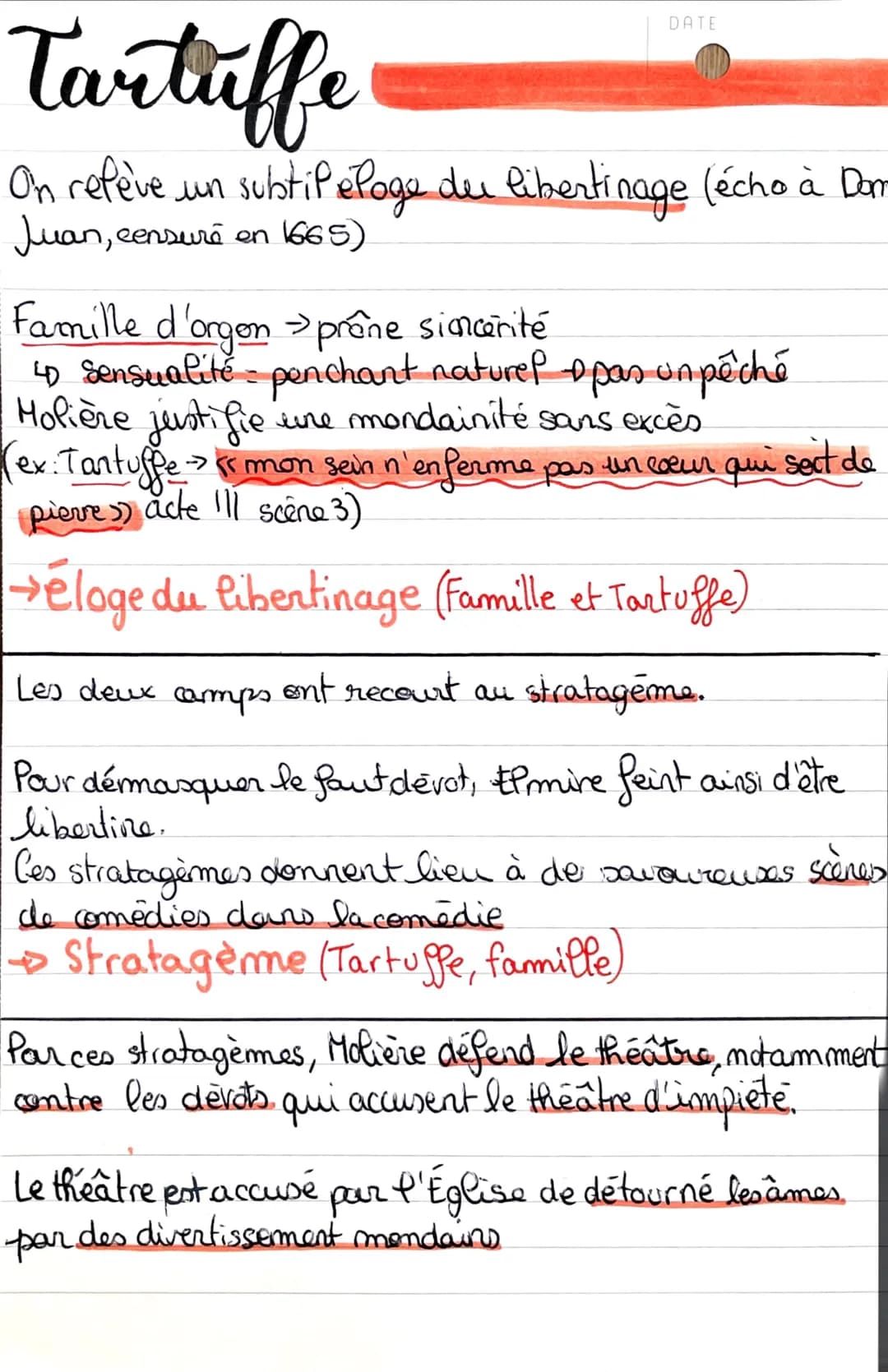 
<p><em>Tartuffe</em> est une célèbre œuvre de Molière, composée de 5 actes. La pièce met en scène l'hypocrisie religieuse de Tartuffe, un f