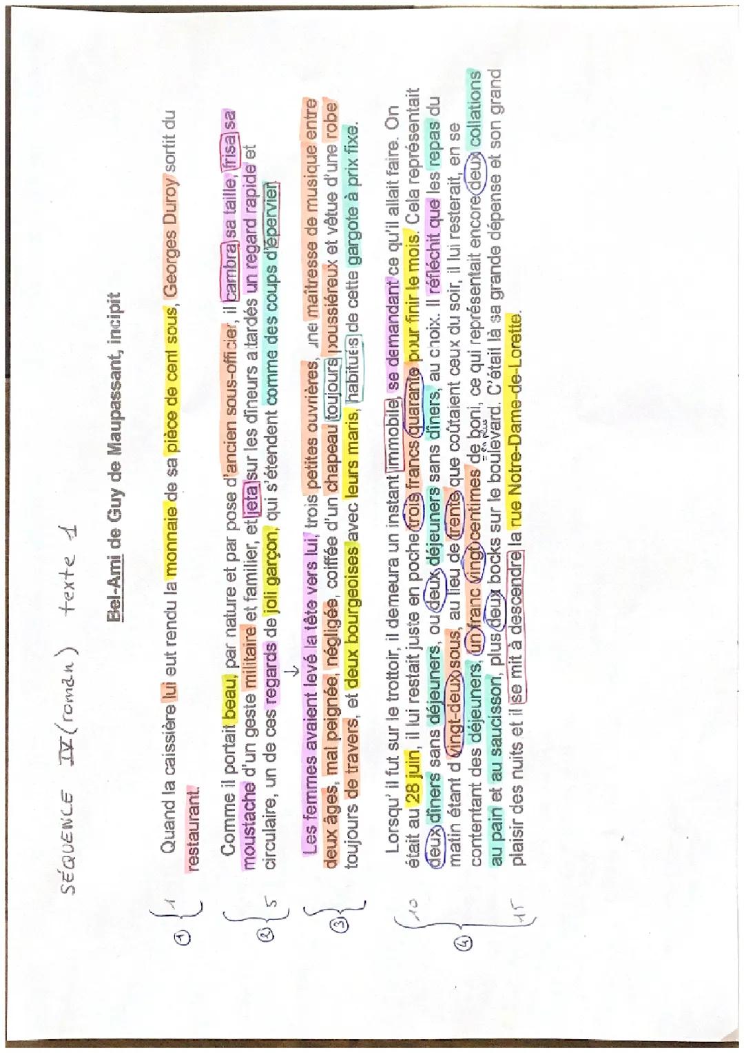 Incipit Bel-Ami de Maupassant : Analyse Linéaire et Commentaire PDF