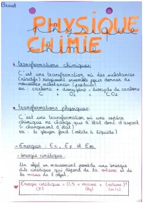 Know fiche de révisions physique chimie pour le brevet  thumbnail