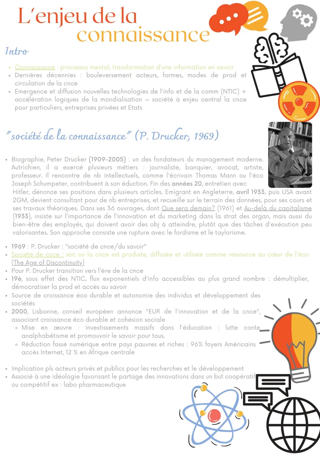 Intro
• Connaissance processus mental, transformation d'une information en savoir
• Dernières décennies: bouleversement acteurs, formes, mod