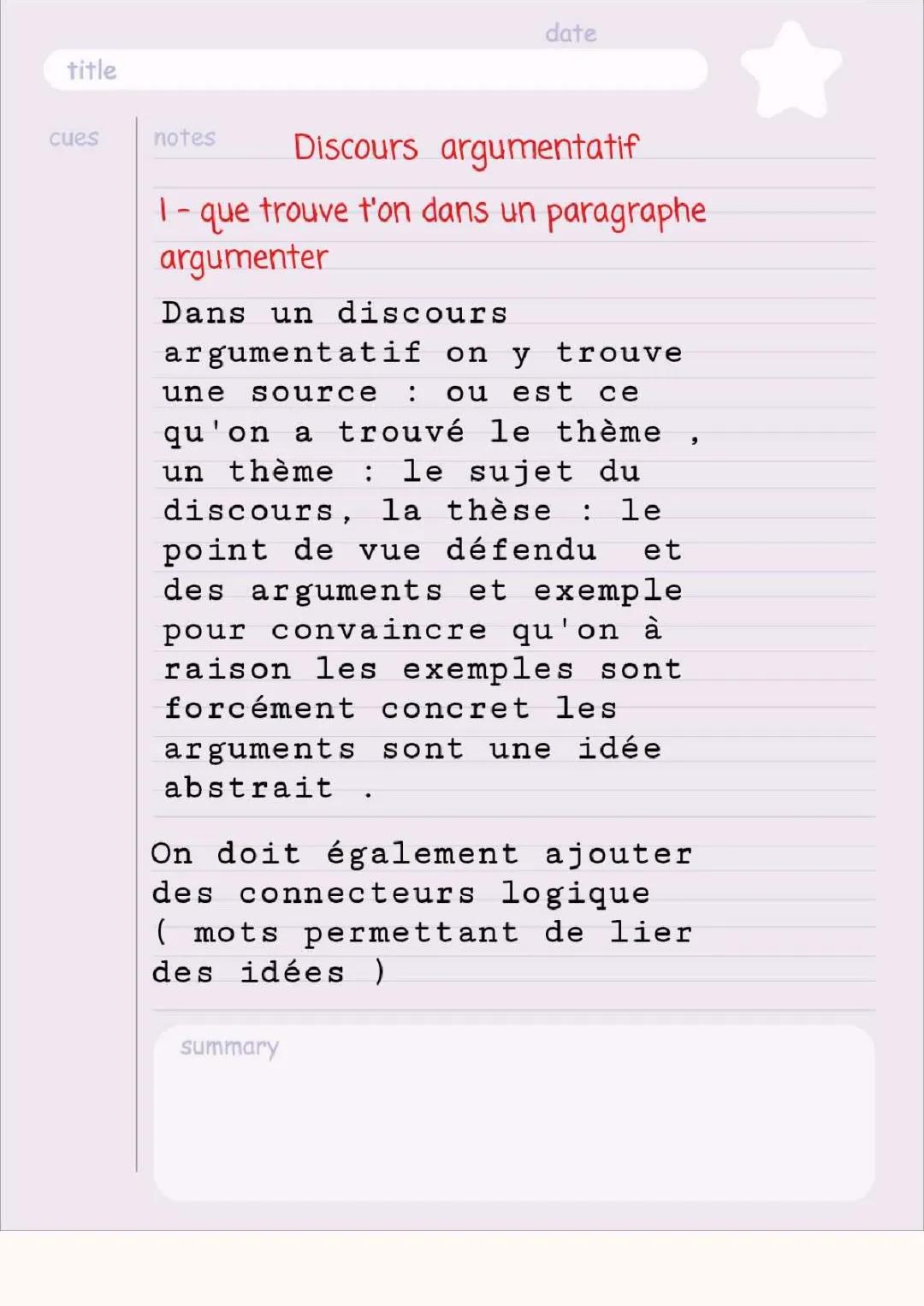 Discours argumentatif 