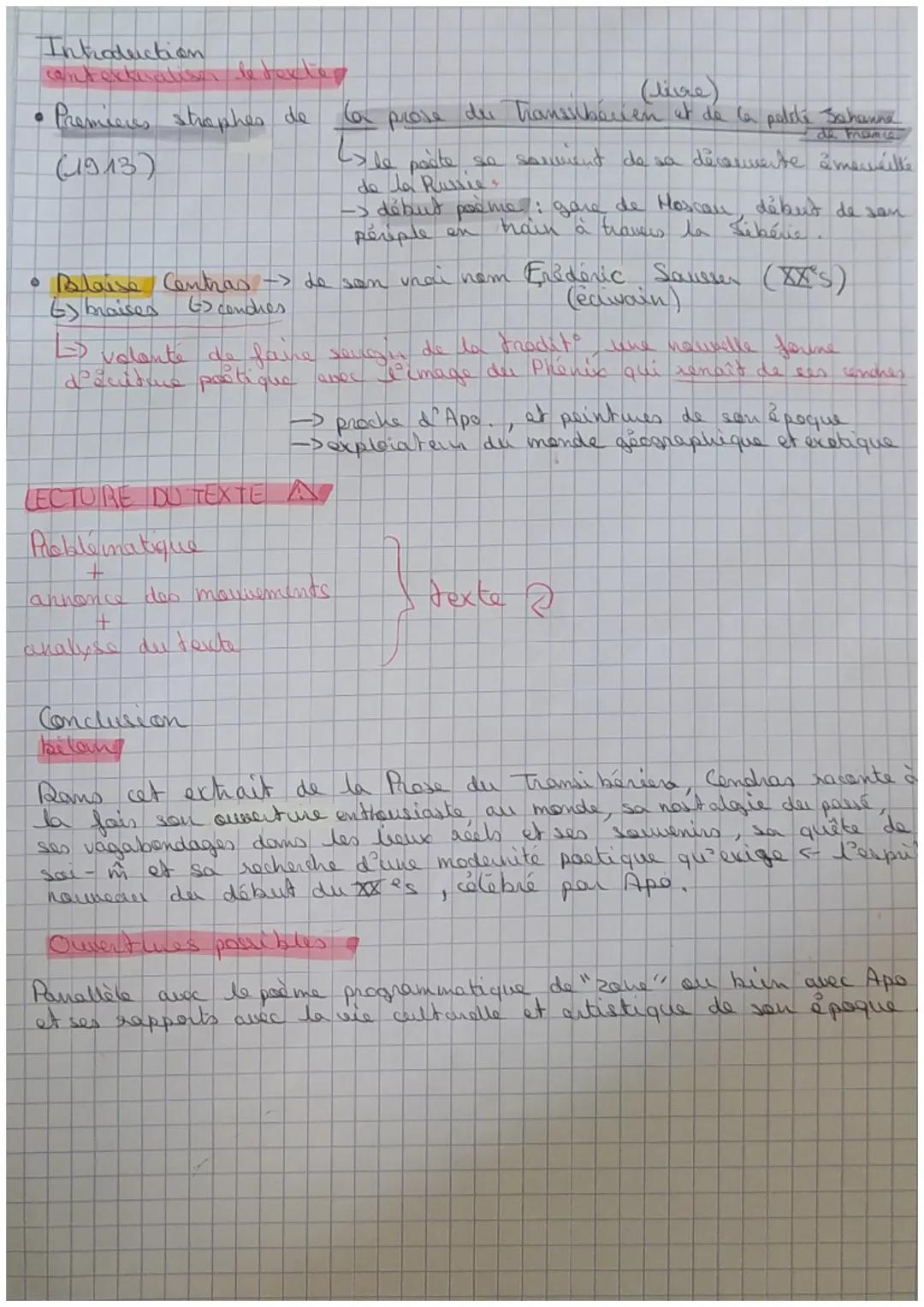 sq. 3 - Alcools d'Apollinaire
PARCOURS ASSOCIÉ :
Lecture linéaire n° 1: Blaise Cendras, premières strophes de Prose du Transsibérien et de l