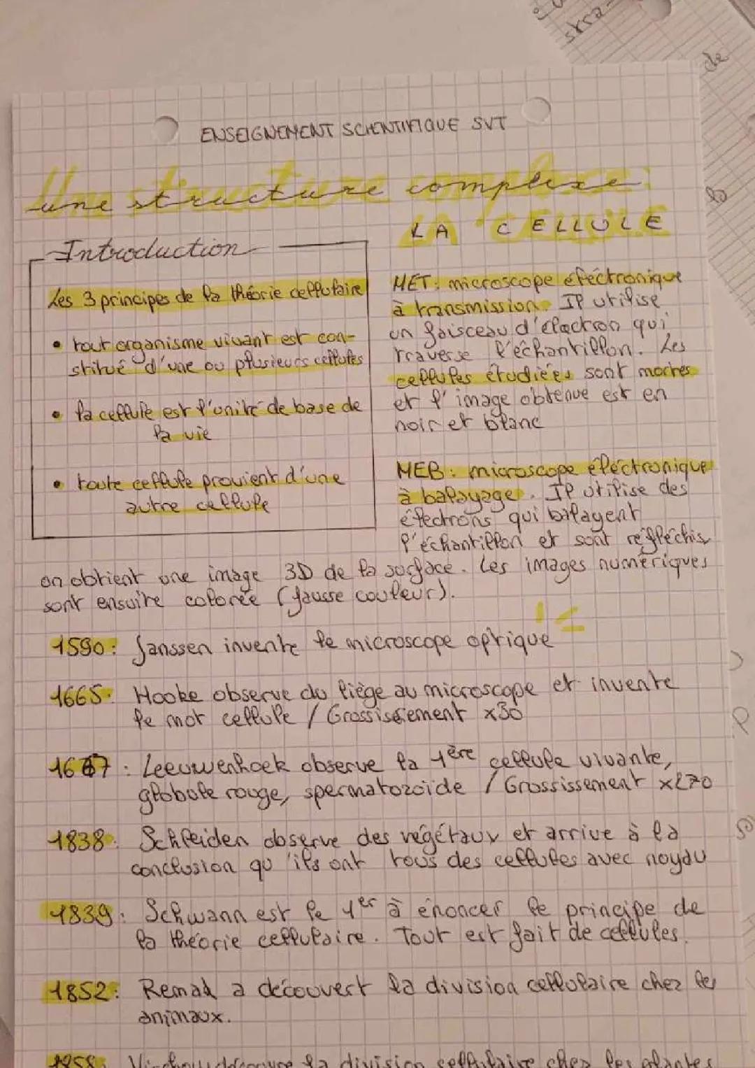 Une structure complexe : La cellule