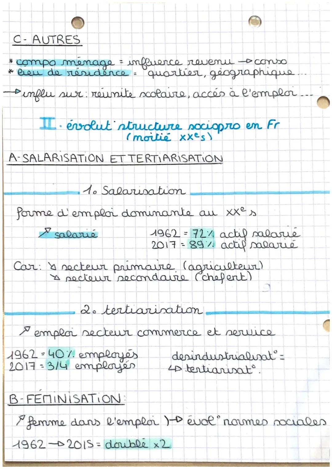 chap4
Structure soc franaix actuelle,
structure soc: répartition de la pop en grp sociaux.
I. espace social structure
A-SOCIOECONOMIQUE!
·10