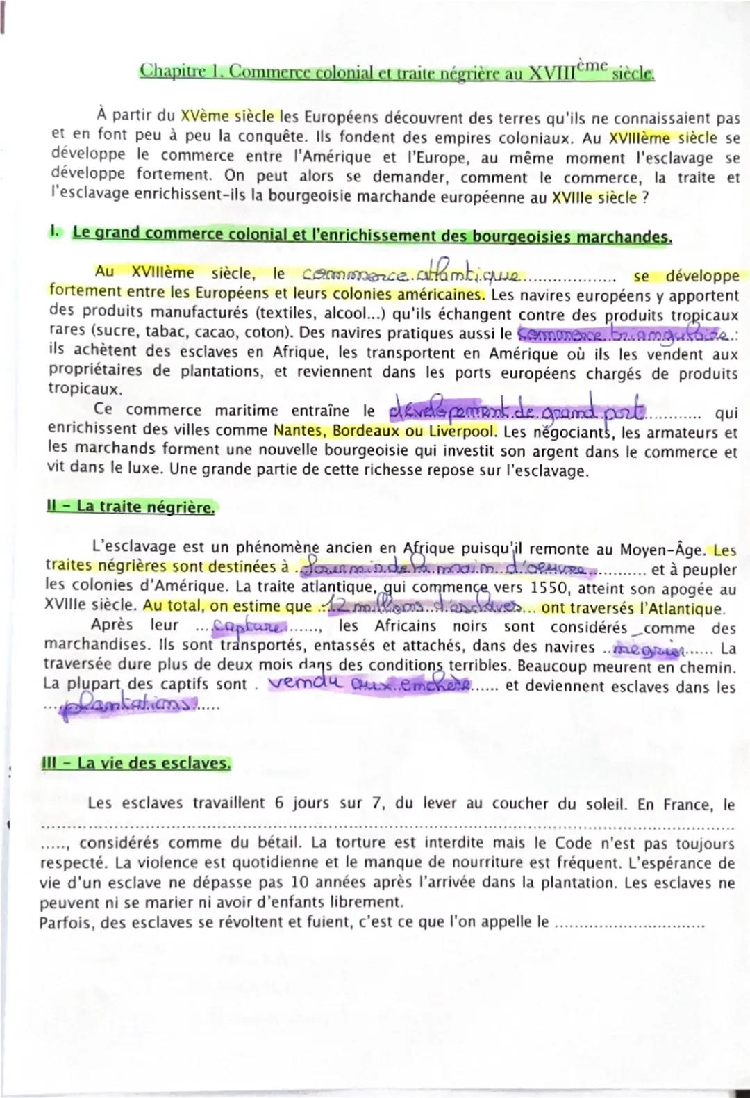 Traite négrière au XVIII eme siècles 4eme