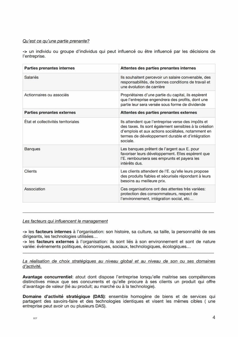 Les question les plus posées:
Les différents types de décisions: « caractérisez/ qualifiez la décisions prise par.... >>
-> décisions opérat