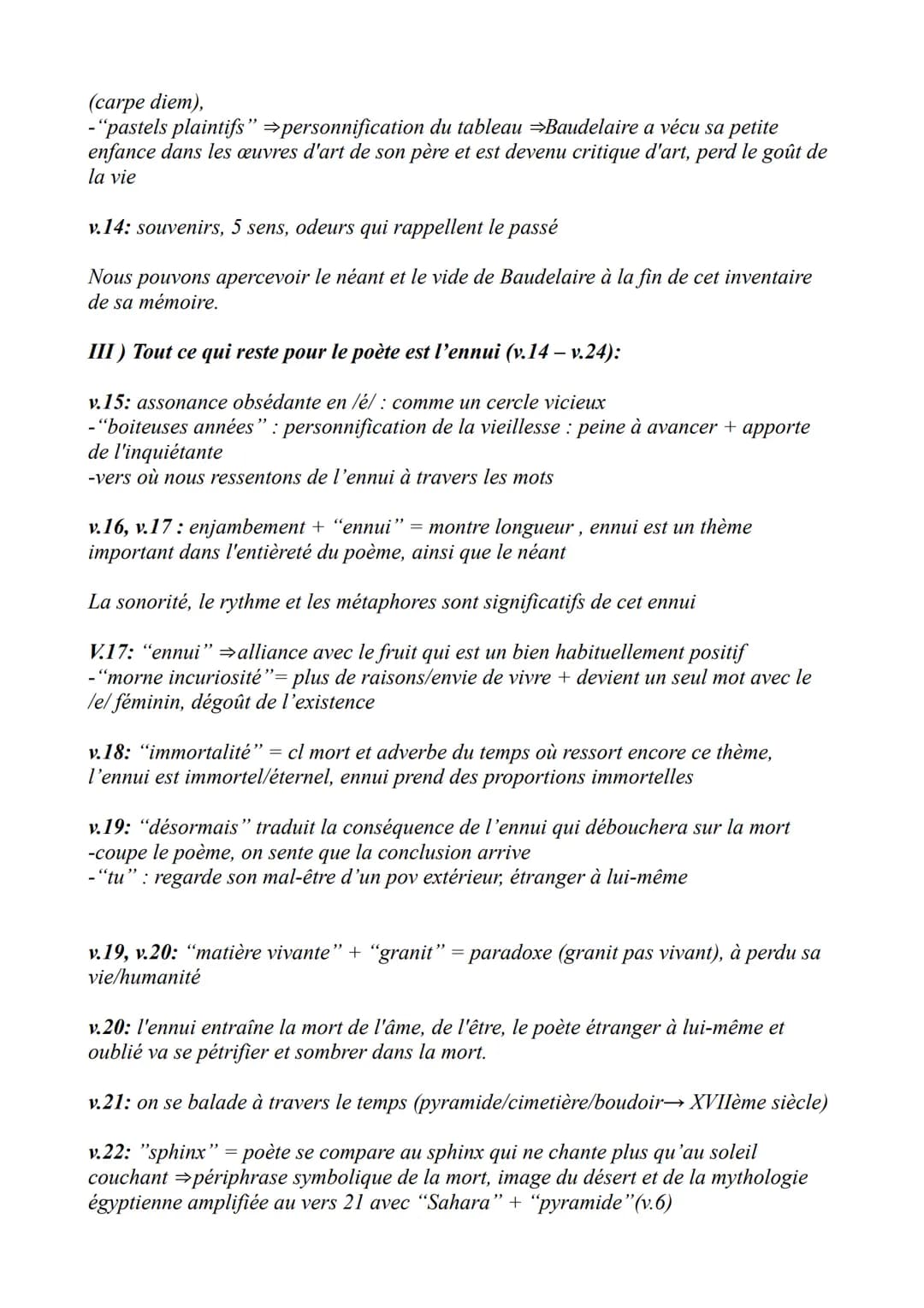 Analyse Spleen
Introduction : Le poème étudié fut écrit
par Charles Baudelaire, poète de la
modernité, inclassable, au carrefour de
différen