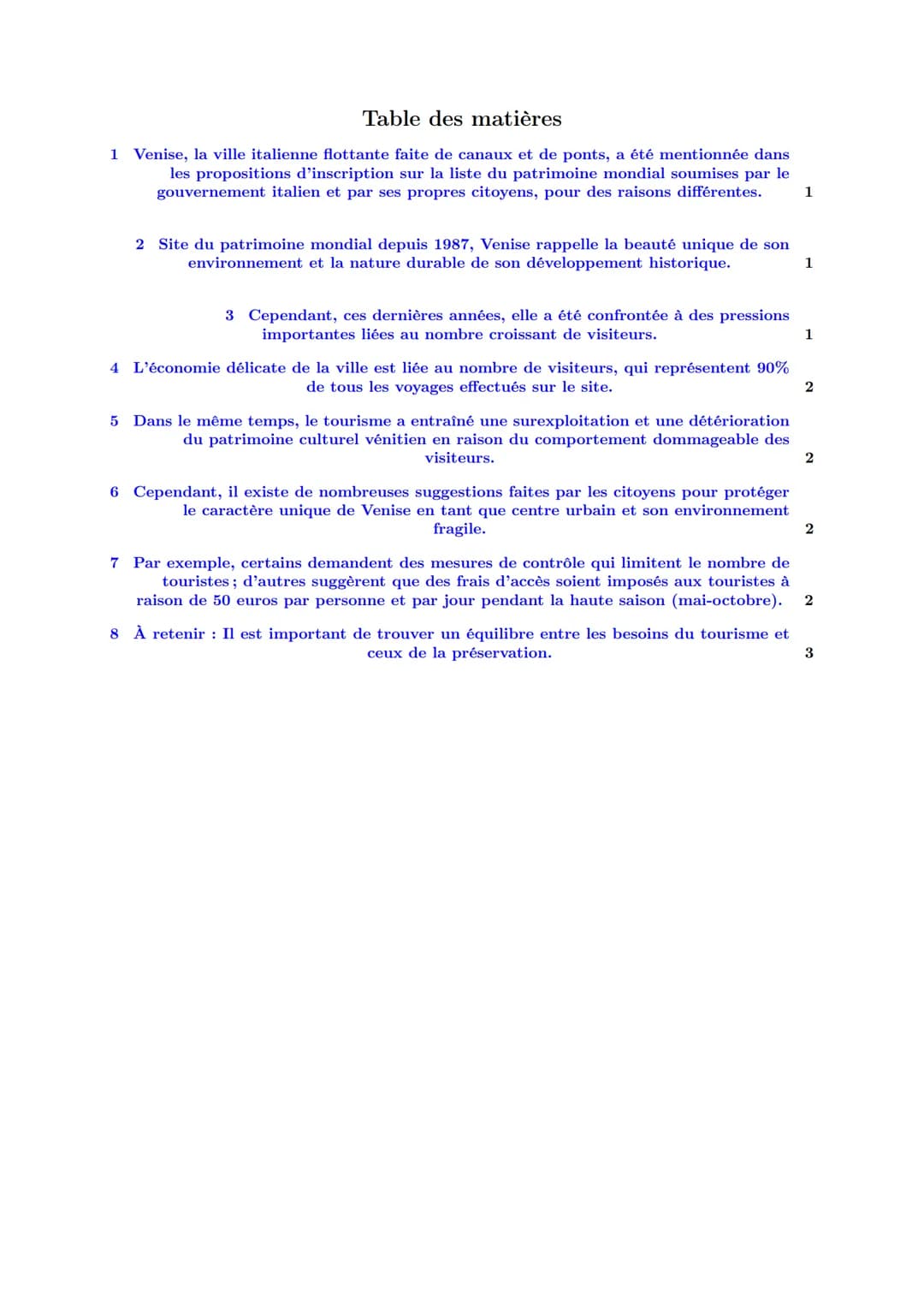 LYCEE GENERAL ET TECHNOLOGIQUE LA BRUYERE
Venise, entre valorisation touristique et
protection du patrimoine
18 mai 2022
AFFICHARD-PIERRI Ga