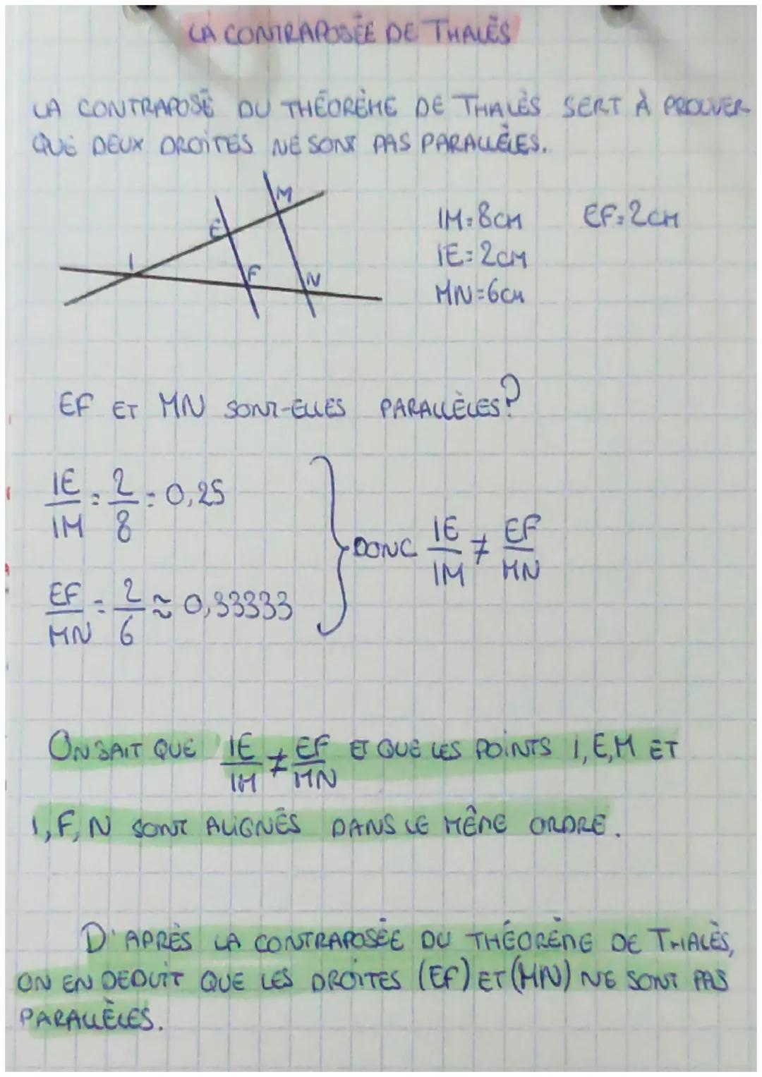 THEOREME DE THALES
z
ON CHERCHE À SAVOIR BC
D'APRÈS LE THEOREME DE THALES ON A:
AMLAN MN
AB AC BC
2/3 AN-22
5
AC BC
D'OÙ
Đ
(MN)//(BC)
AM=2CM