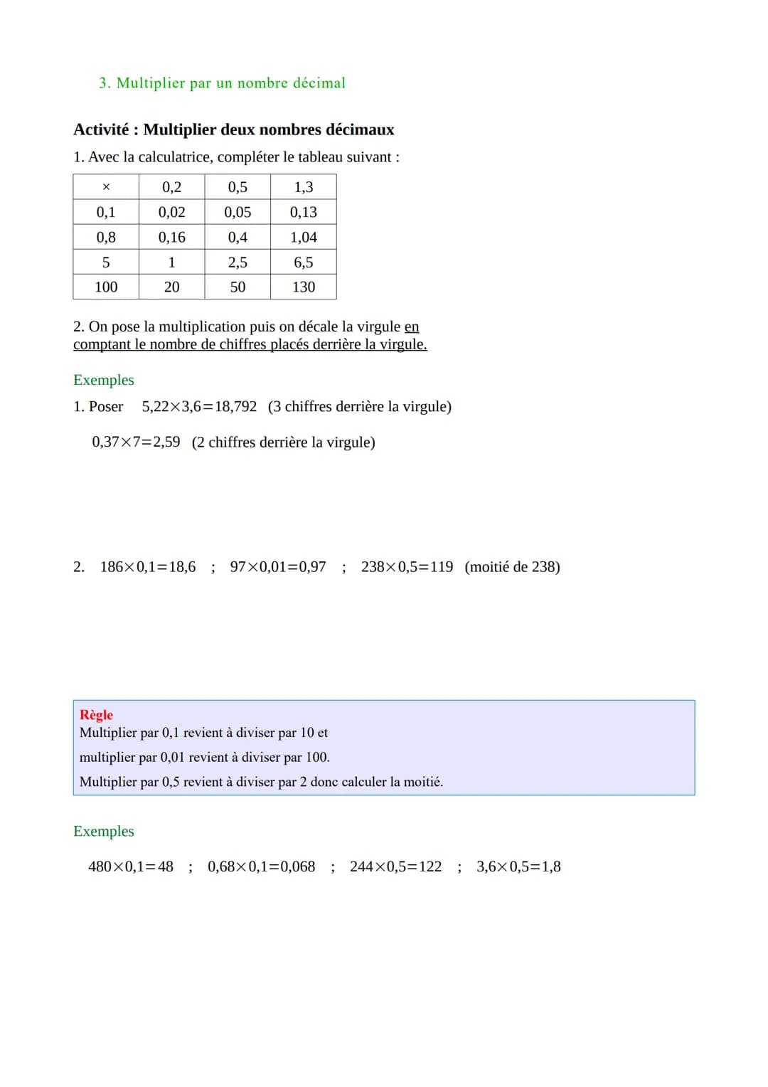 Chapitre 7: Multiplication et division
I. Multiplication
1. Vocabulaire
Définitions
Le résultat d'une multiplication s'appelle un produit.
L