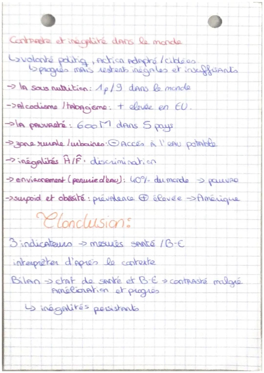 Les niveaux de santé et de B.E en FRANCE
€. V progresse
Strible natalike faible encitalité
infantile
positig +
négatif
progression des
malad