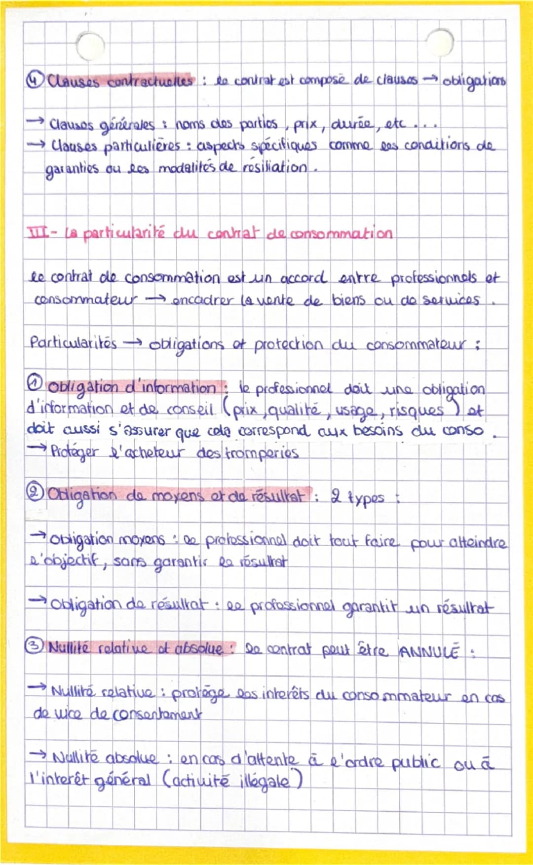 THEME 5
CHAP 4
I- La notion de contrat et ses fondements
Le contrat est un accord entre deux ou plusieurs personnes BUT
→creer, modifier, tr