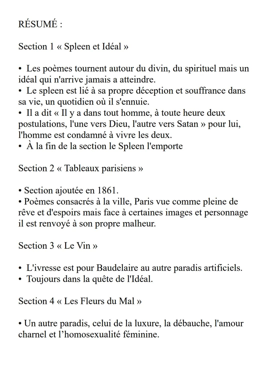 Les Fleurs Du Mal
Baudelaire
FICHE D'IDENTITÉ :
Titre : Les Fleurs Du Mal (FDM)
Auteur: Baudelaire
Date: 1857 et 1861
Mouvement littéraire :