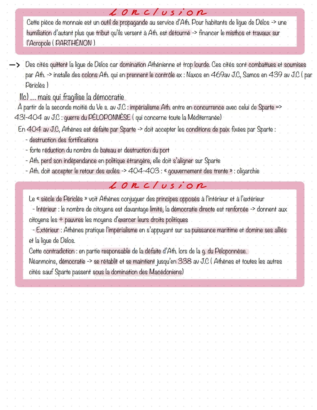 h
stoin.
LA MEDITERRANE E ANTIQUE
1.H.I: Périclès et la démocratie athénienne au Ve s. av J.C
dates
pour
contextualise
Au Ville s. av J.C ->