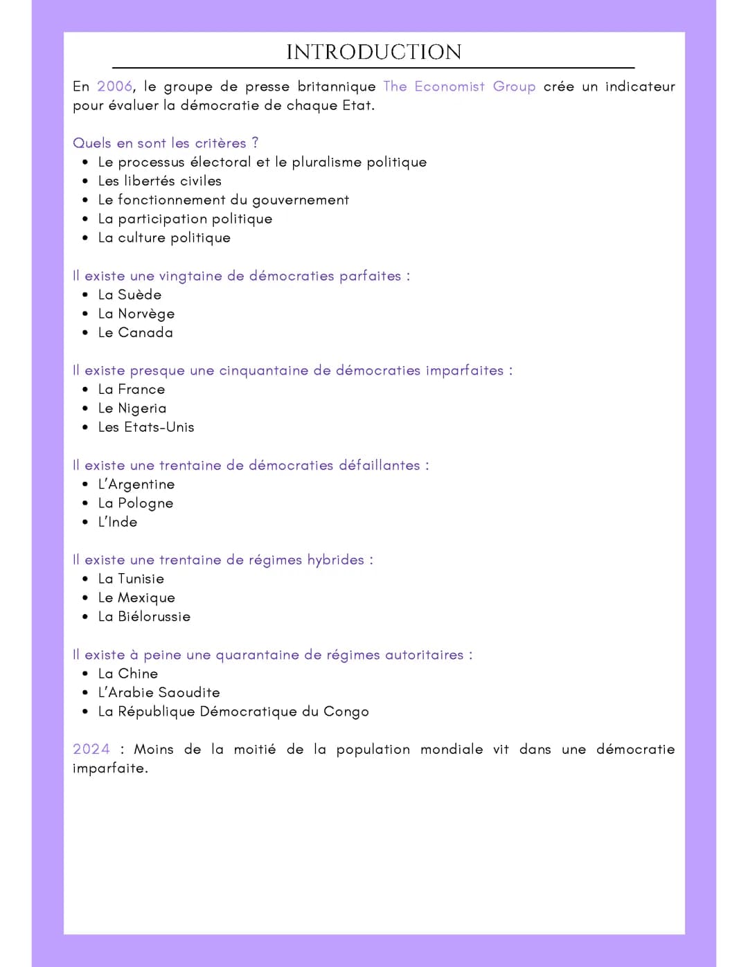 HGGSP Première : La démocratie