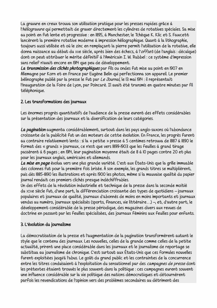 A la fin du XIXe et au début du xxe, le journal devint un produit de consommation courante. Le
rythme de ses progrès fut naturellement très 