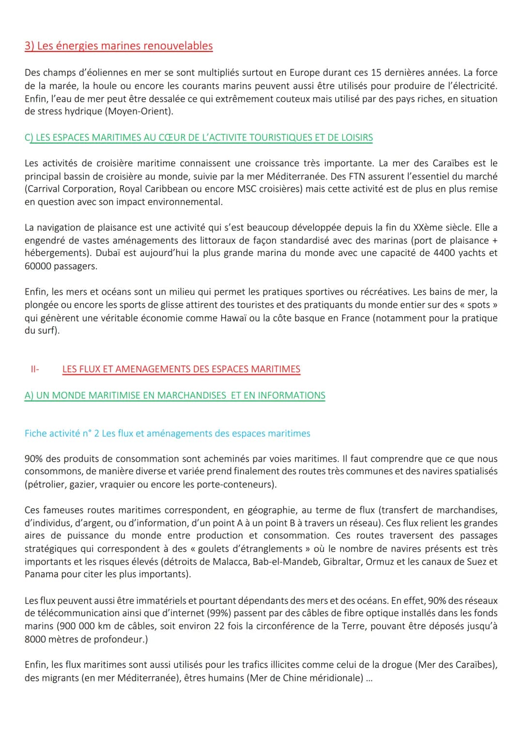 Terminale Géographie Thème 1: Mers et océans au cœur de la
mondialisation
SEQUENCE 4: MERS ET OCEANS VECTEURS ESSENTIELS DE LA
MONDIALISATIO