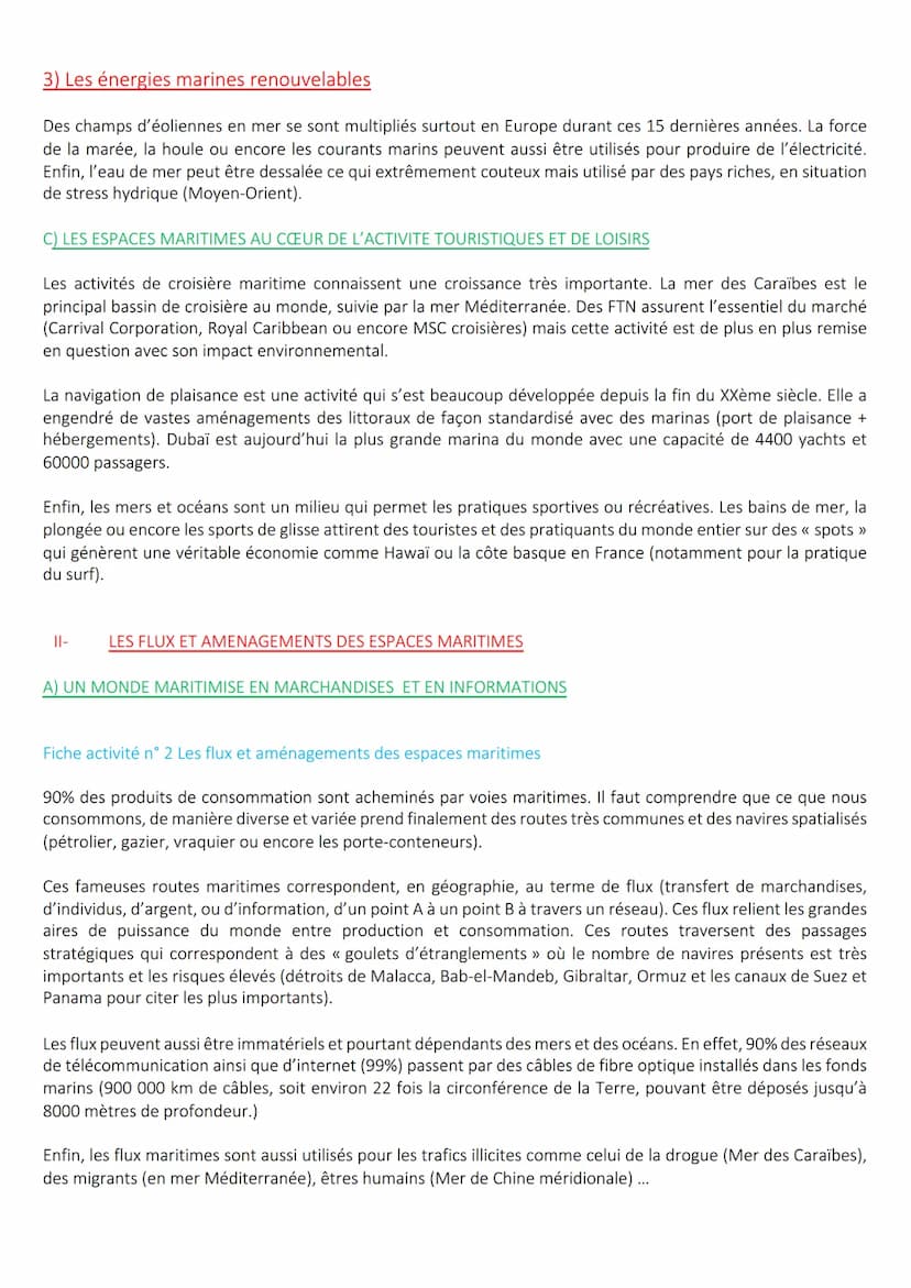 Terminale Géographie Thème 1: Mers et océans au cœur de la
mondialisation
SEQUENCE 4: MERS ET OCEANS VECTEURS ESSENTIELS DE LA
MONDIALISATIO