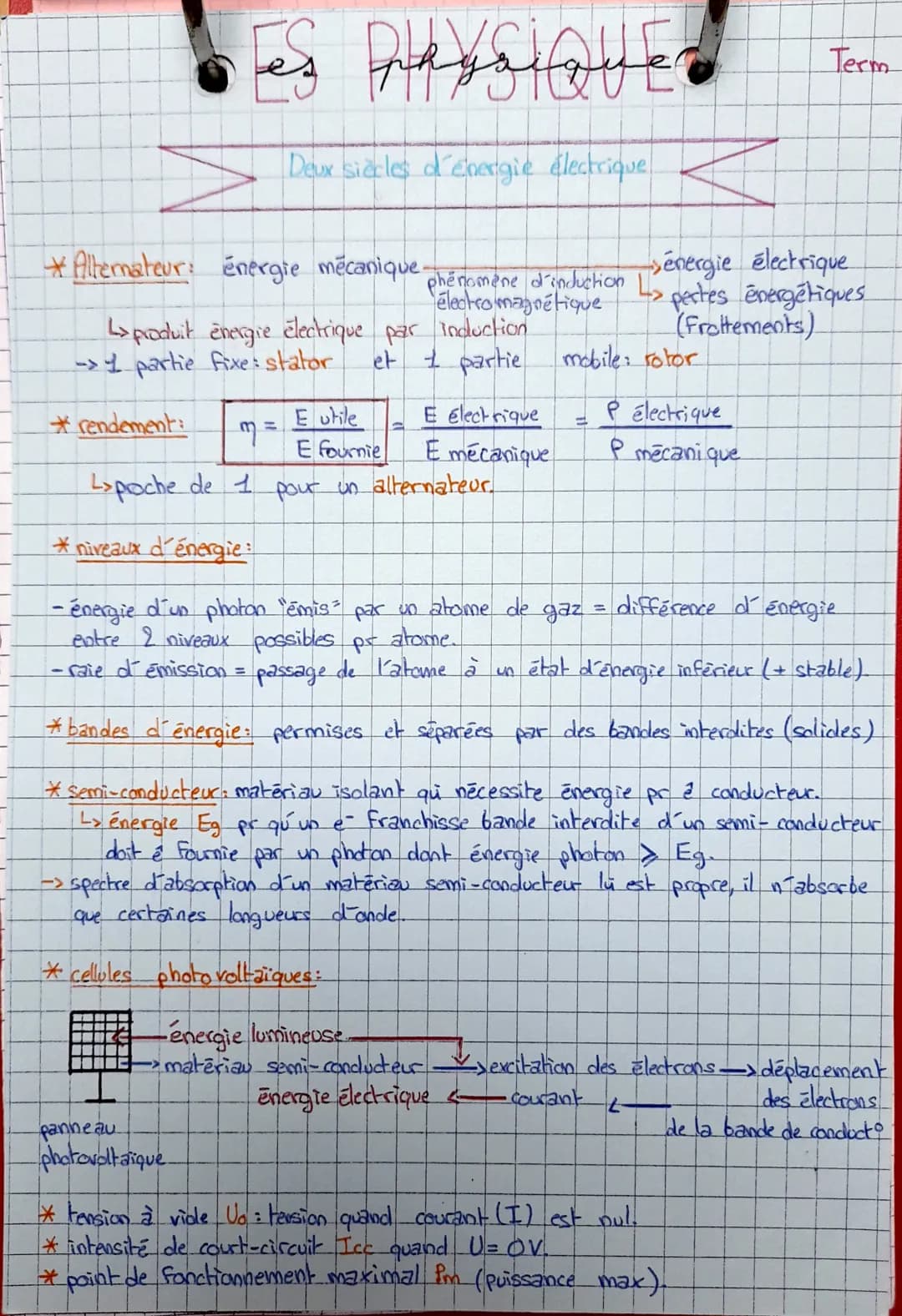Беб
DRYSIQUE
m =
Deux siècles d'énergie électrique
*Alternateur énergie mécanique-
L> produit energie electrique par
-> 1 partie fixe: stato