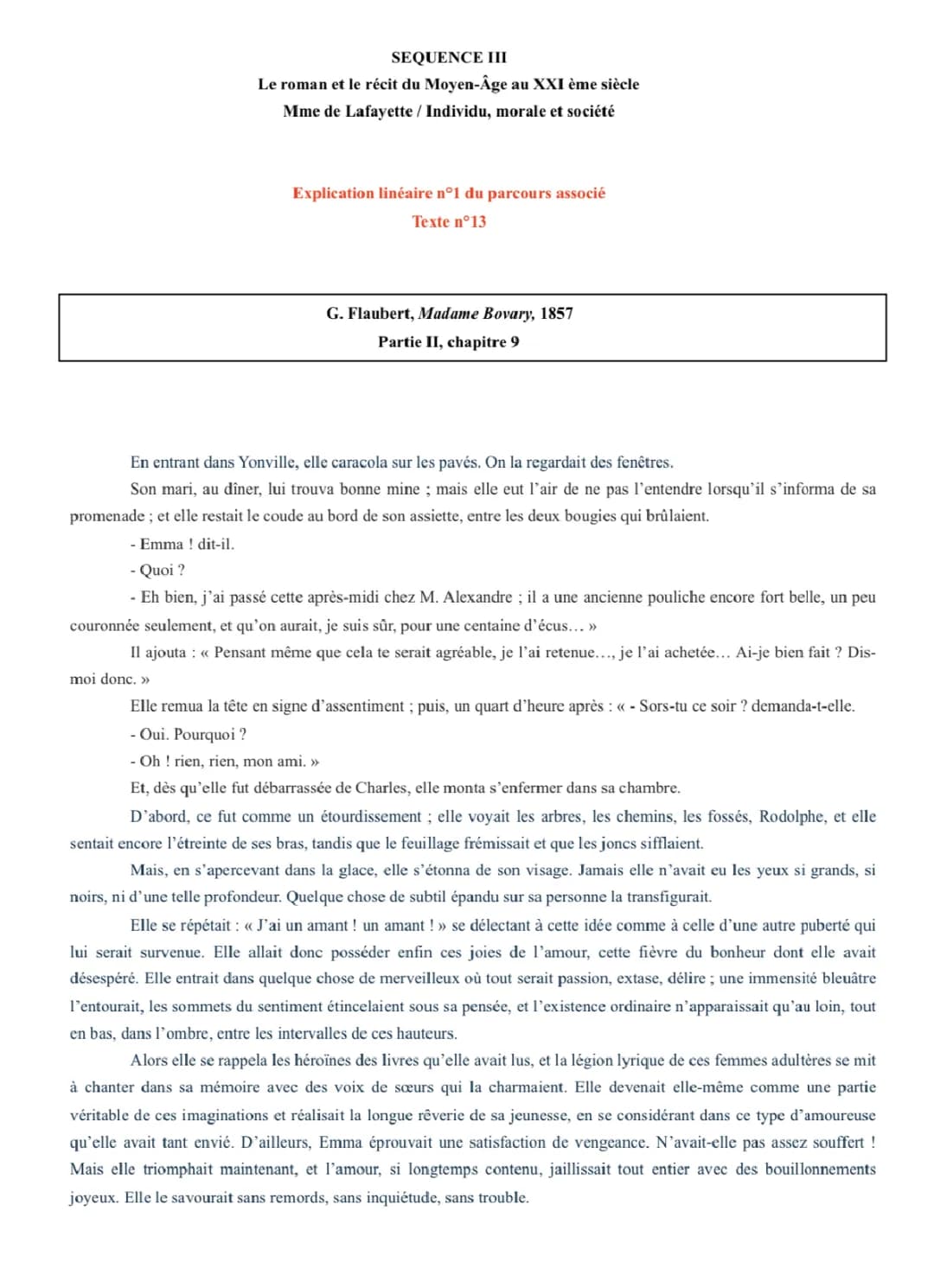 Analyse du Chapitre 9 de Madame Bovary: Emma et sa Quête du Bonheur