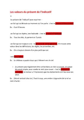 Know les valeurs du présent de l’indicatif  thumbnail