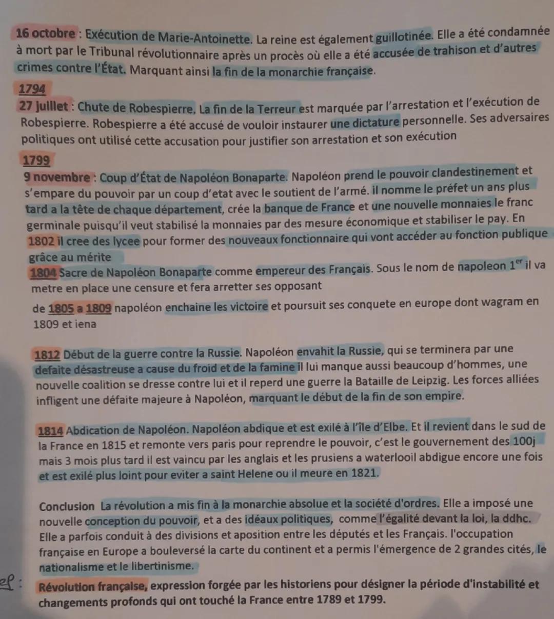 RECAP: REVOLUTION FRACAISE
1789
1789-1814
5 mal Ouverture des États généraux à Versailles qui libere la parole: Le roi Louis XVI convoque ce