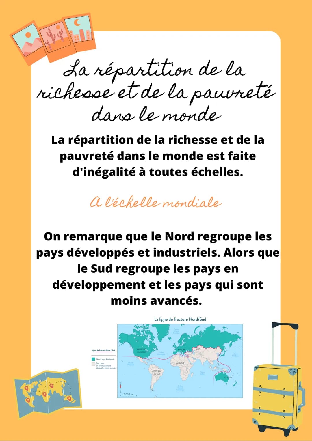 La répartition de la
richesse et de la pauvreté
dans le monde
La répartition de la richesse et de la
pauvreté dans le monde est faite
d'inég