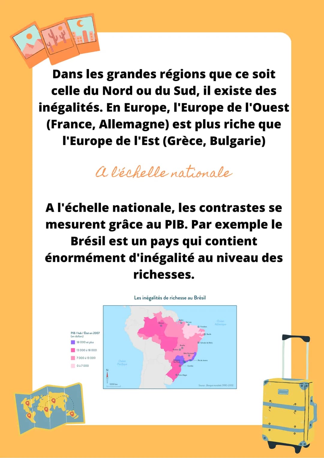 La répartition de la
richesse et de la pauvreté
dans le monde
La répartition de la richesse et de la
pauvreté dans le monde est faite
d'inég