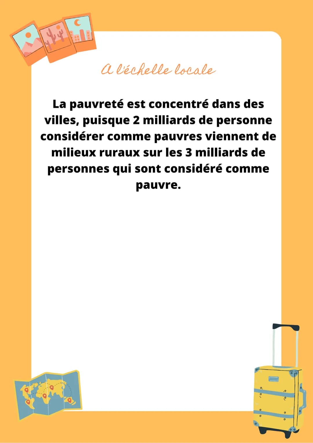 La répartition de la
richesse et de la pauvreté
dans le monde
La répartition de la richesse et de la
pauvreté dans le monde est faite
d'inég
