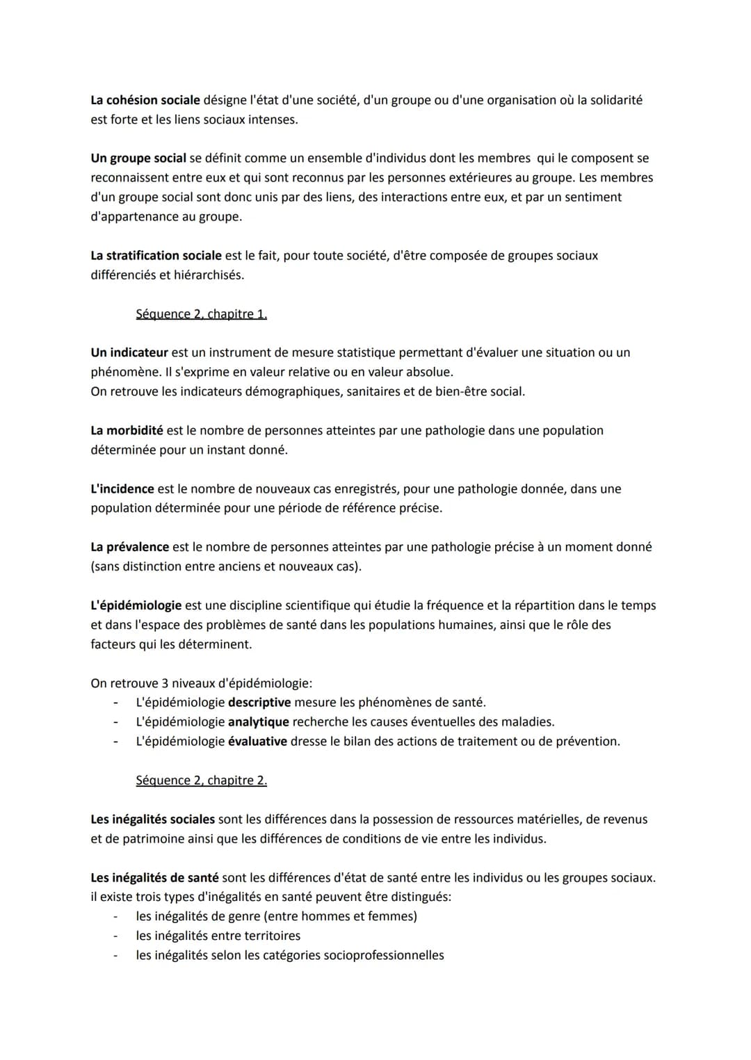Séquence 1, chapitre 1.
DÉFINITIONS
PREMIÈRE
La santé individuelle est un état de complet bien-être physique, mental et social et ne consist