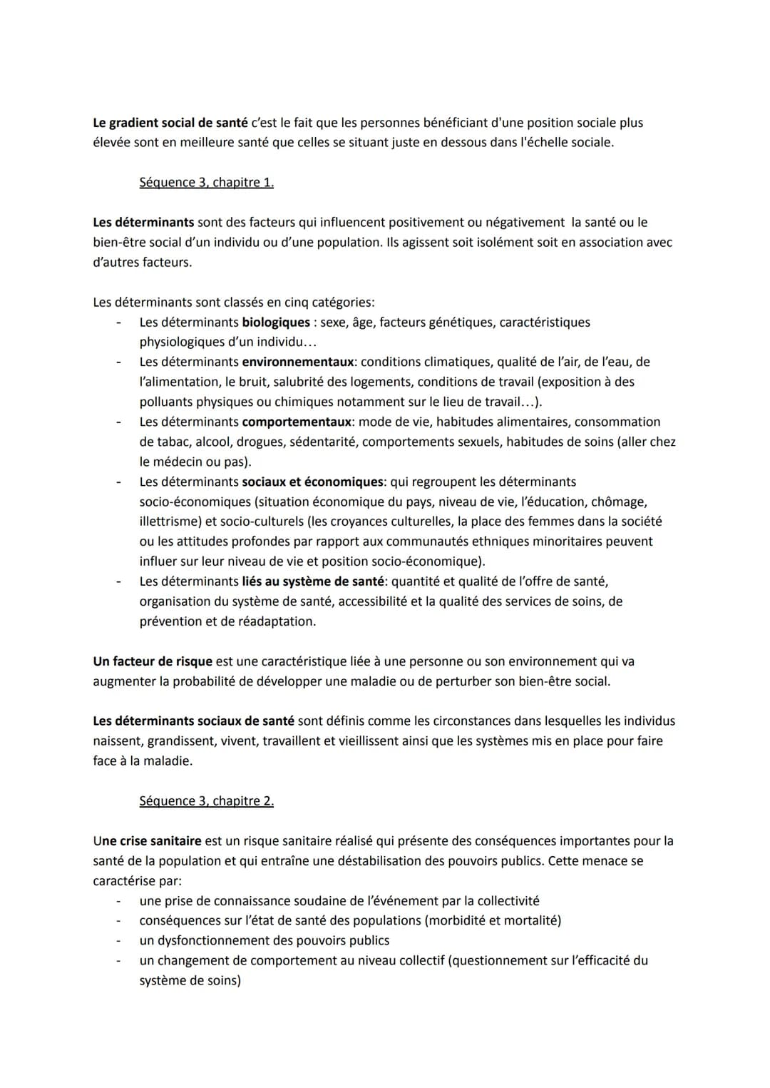 Séquence 1, chapitre 1.
DÉFINITIONS
PREMIÈRE
La santé individuelle est un état de complet bien-être physique, mental et social et ne consist