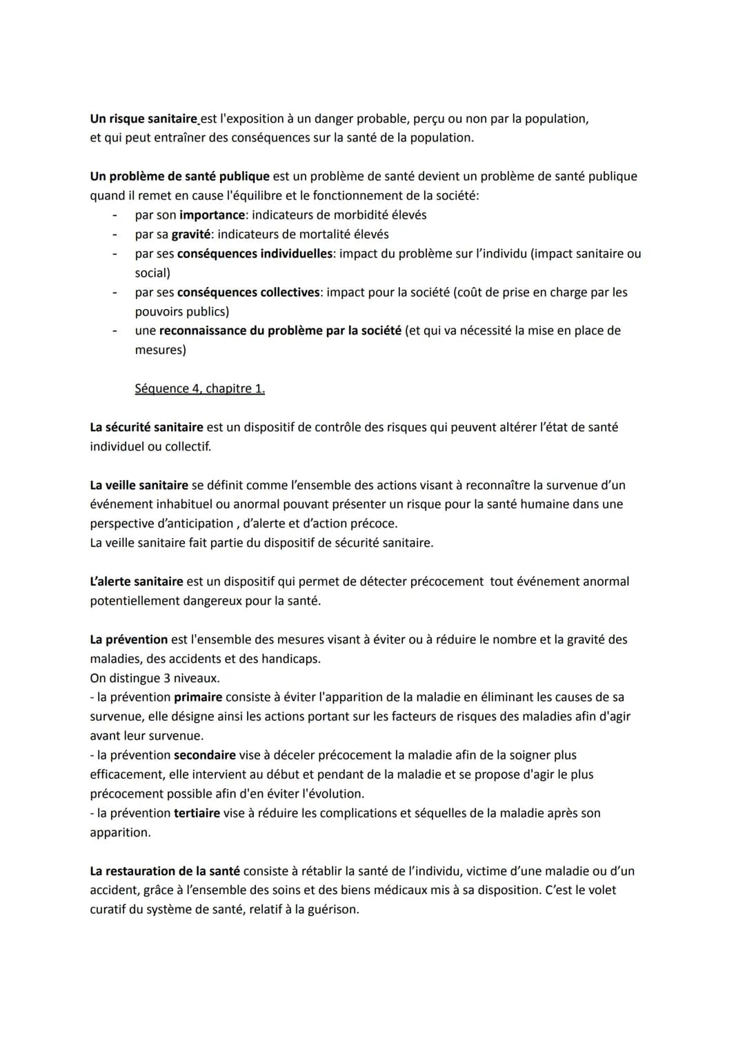 Séquence 1, chapitre 1.
DÉFINITIONS
PREMIÈRE
La santé individuelle est un état de complet bien-être physique, mental et social et ne consist