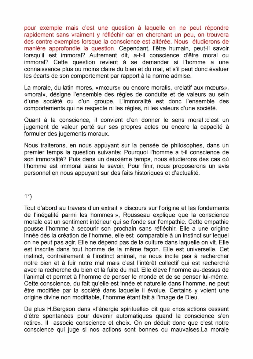 Étymologie
Mores,moralis : relatif
aux mœurs, moral
non :
rousseau:
Immoral: im => négatif, moral =>du latin mores « mœurs » et precissement