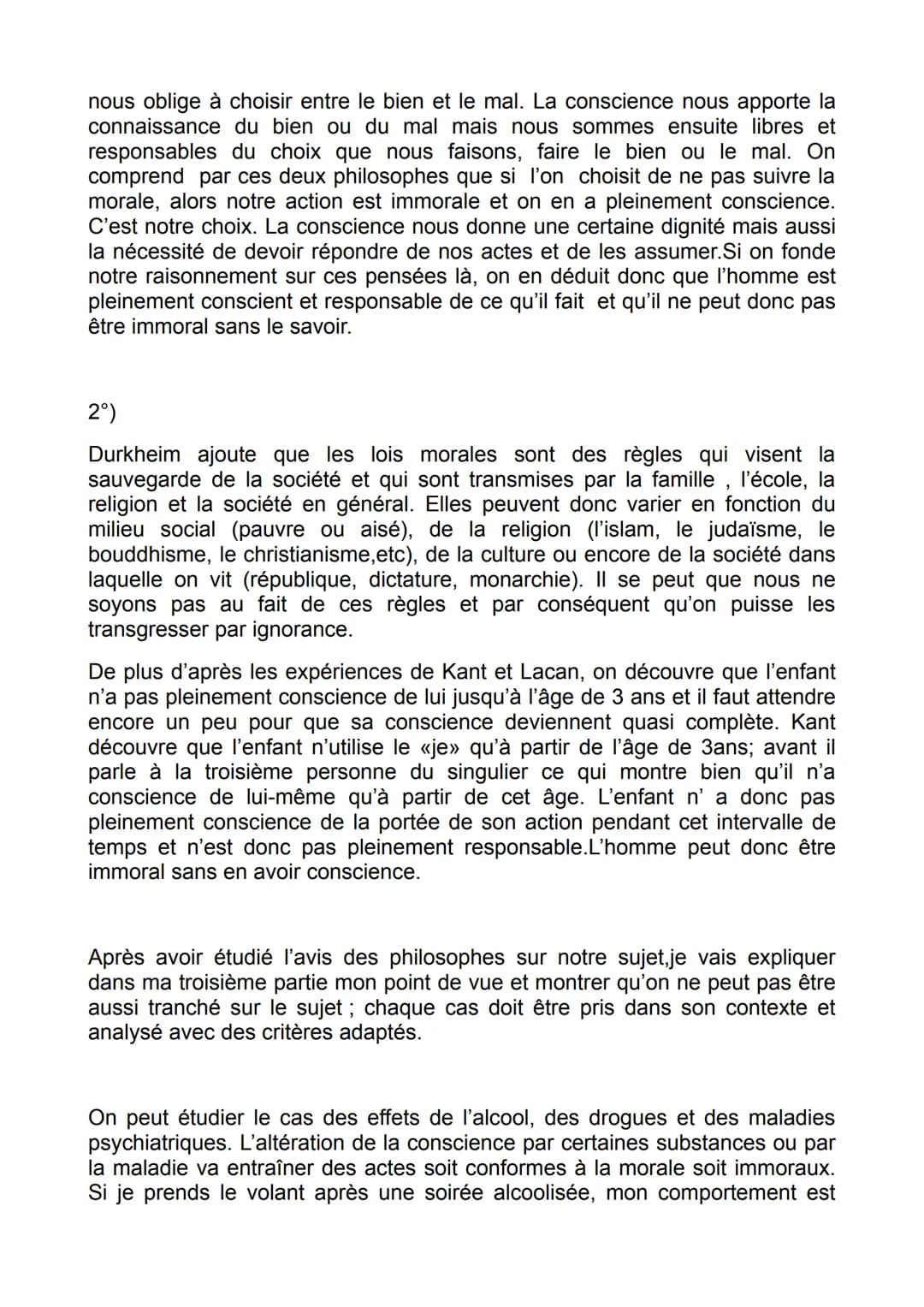 Étymologie
Mores,moralis : relatif
aux mœurs, moral
non :
rousseau:
Immoral: im => négatif, moral =>du latin mores « mœurs » et precissement
