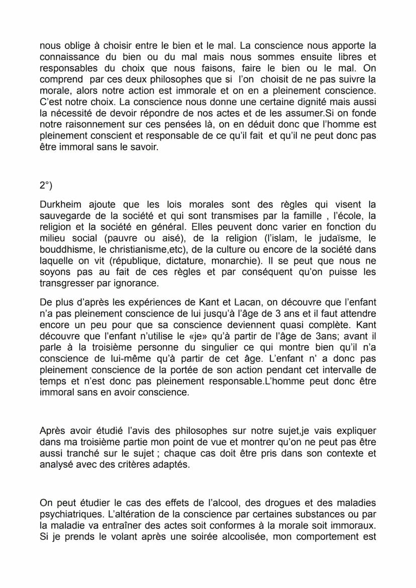Étymologie
Mores,moralis : relatif
aux mœurs, moral
non :
rousseau:
Immoral: im => négatif, moral =>du latin mores « mœurs » et precissement