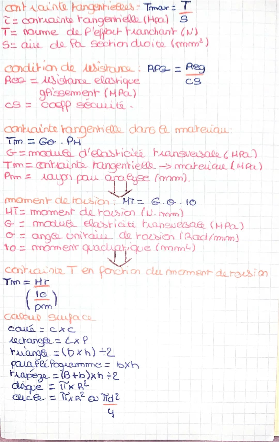 Résumé Cours RDM Terminale STI2D - Formules, PDF et Exercices Corrigés