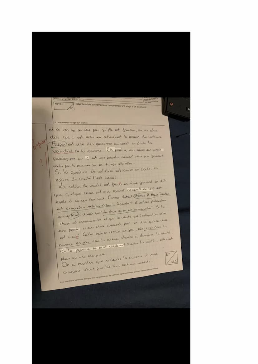 Sujet bac blanc de philo: la science est elle une croyance comme les autres Examen ou concours :
Spécialité/option:
Repère de l'épreuve
Epre