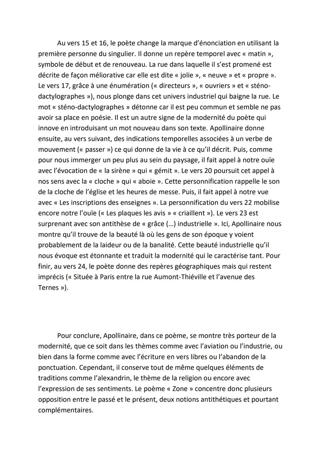 Fait avant la mise en ligne.
des éléments d'aide sur
Pronote
Zone, explication linéaire :
La seconde moitié du 19e siècle et le début du 20e