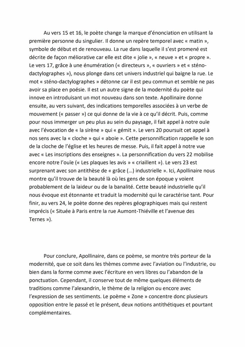 Fait avant la mise en ligne.
des éléments d'aide sur
Pronote
Zone, explication linéaire :
La seconde moitié du 19e siècle et le début du 20e